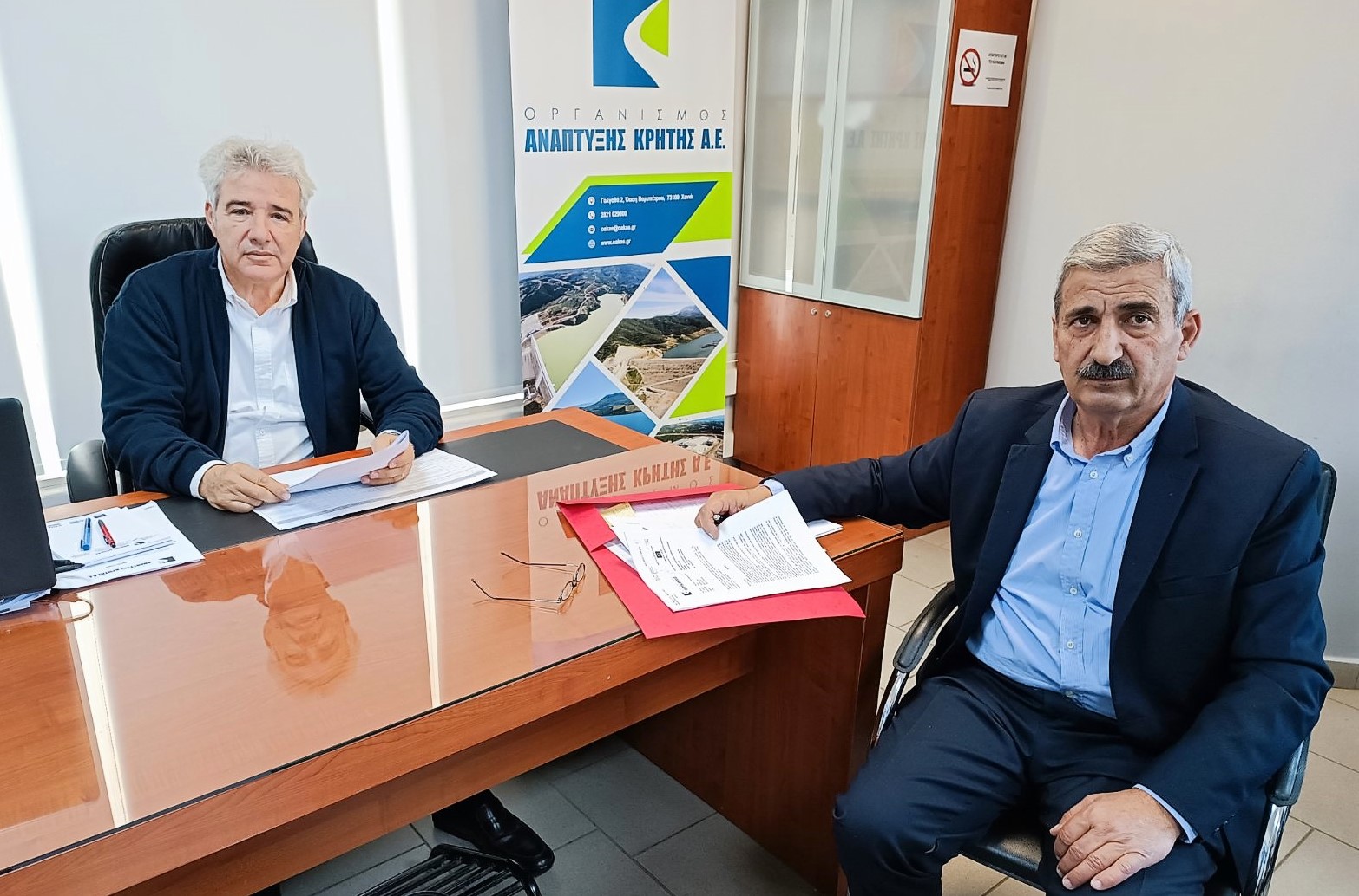 Συνάντηση του Διευθύνοντα Σύμβουλου του Ο.Α.Κ. με τον Μανόλη Ντουντουλάκη