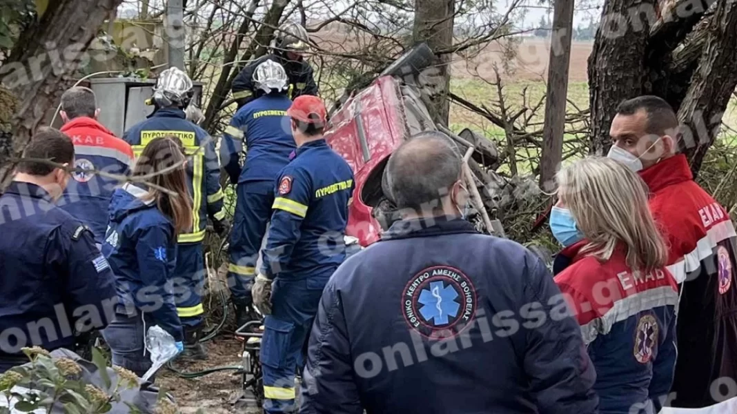 Θανατηφόρο τροχαίο στη Λάρισα – Εντοπίστηκε νεκρός ώρες μετά ο 29χρονος οδηγός