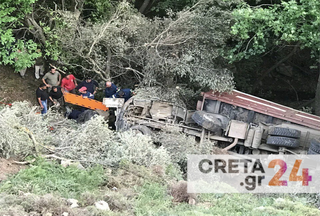 Κρήτη: Εργατικό το ατύχημα με το όχημα που έπεσε στον γκρεμό