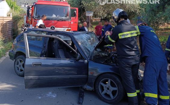 Κρήτη: Σοβαρό τροχαίο με εγκλωβισμό – Στο νοσοκομείο δυο τραυματίες (εικόνες)