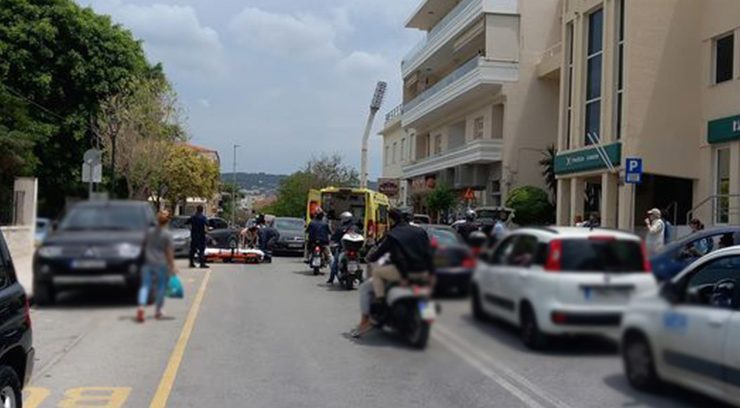 Kρήτη: Στο νοσοκομείο οδηγός μηχανής μετά από τροχαίο