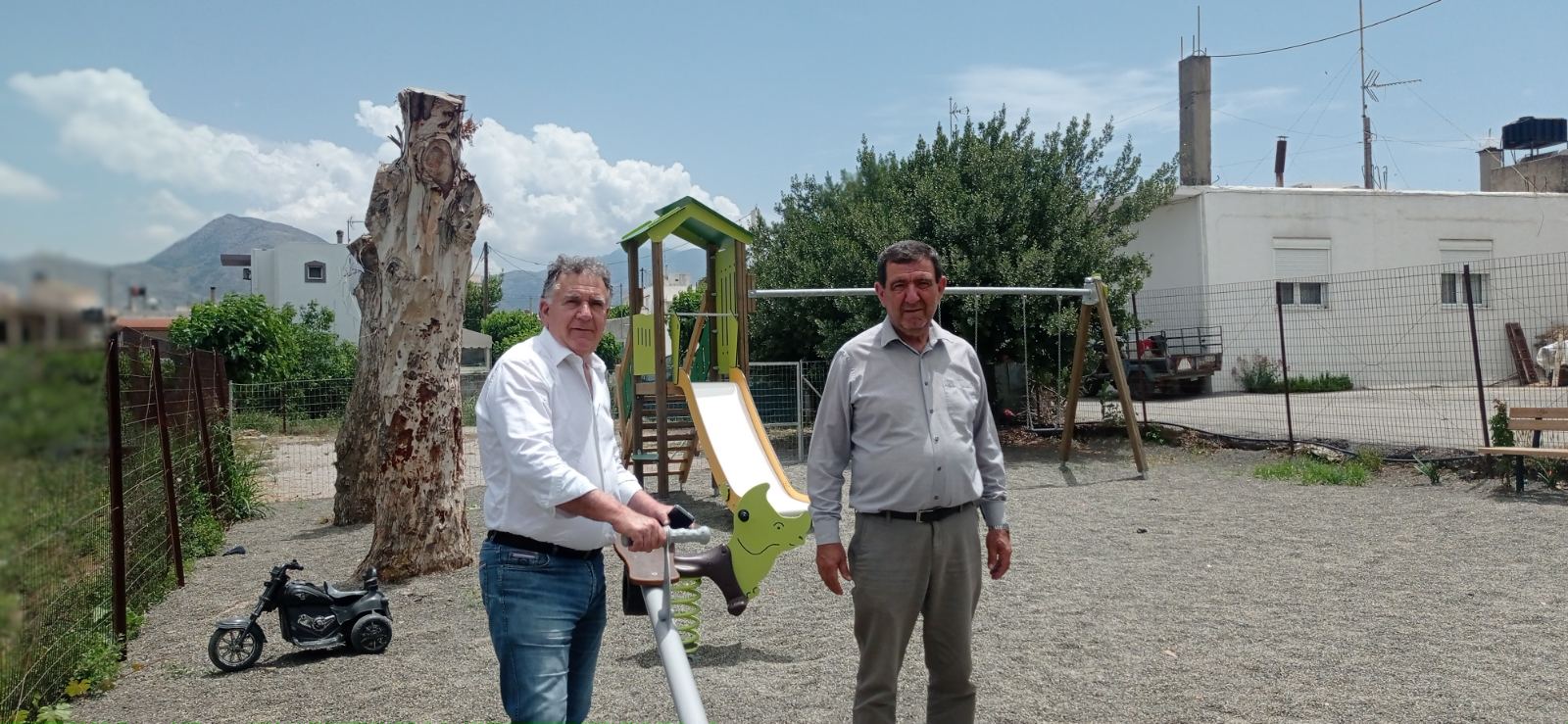 Oλοκληρώθηκαν οι εργασίες συντήρησης-επισκευής σε παιδικές χαρές του Δήμου Μινώα Πεδιάδας