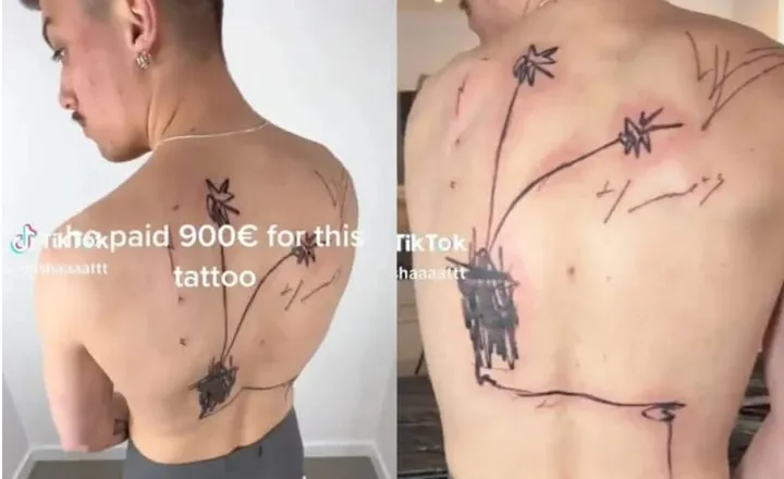 Το τατουάζ μουντζούρα που έγινε Viral (βίντεο)