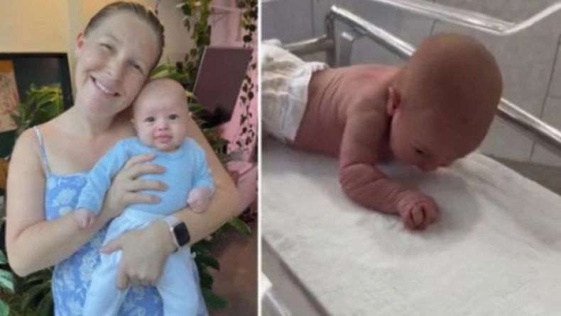 Το νεογέννητο μωρό-θαύμα που συμπεριφέρεται σαν τριών μηνών (βίντεο)
