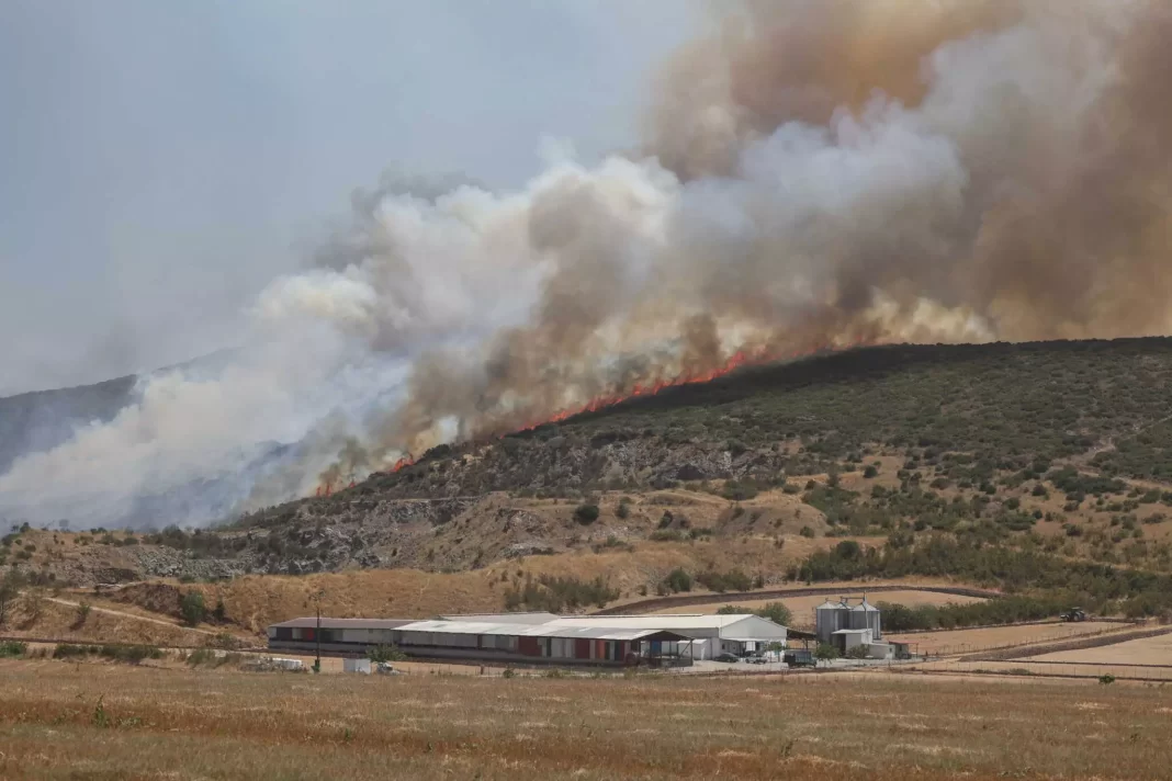 Φωτιά στο Βόλο: Εντολή εκκένωσης για το Καστράκι