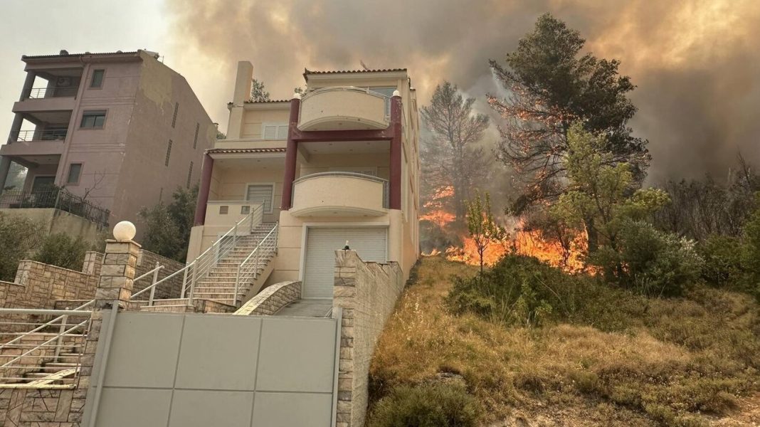 Φωτιά στη Φυλή: Σπίτια στις φλόγες – Δραματικές στιγμές για τους κατοίκους