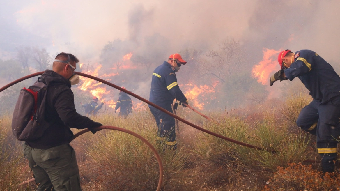 Φωτιά στη Βοιωτία: Μεγάλο το πύρινο μέτωπο – Ελπίδα τα εναέρια μέσα