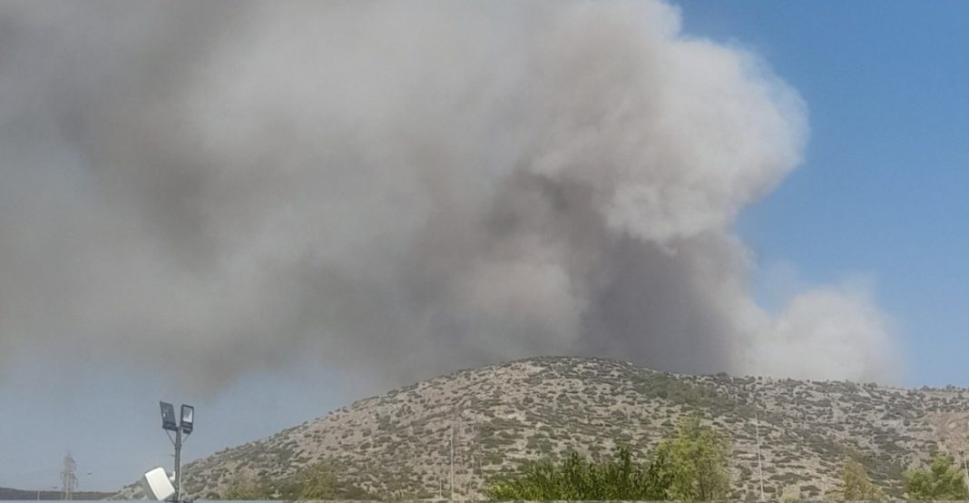 Φωτιά στη Φυλή κοντά στη Μονή Κλειστών