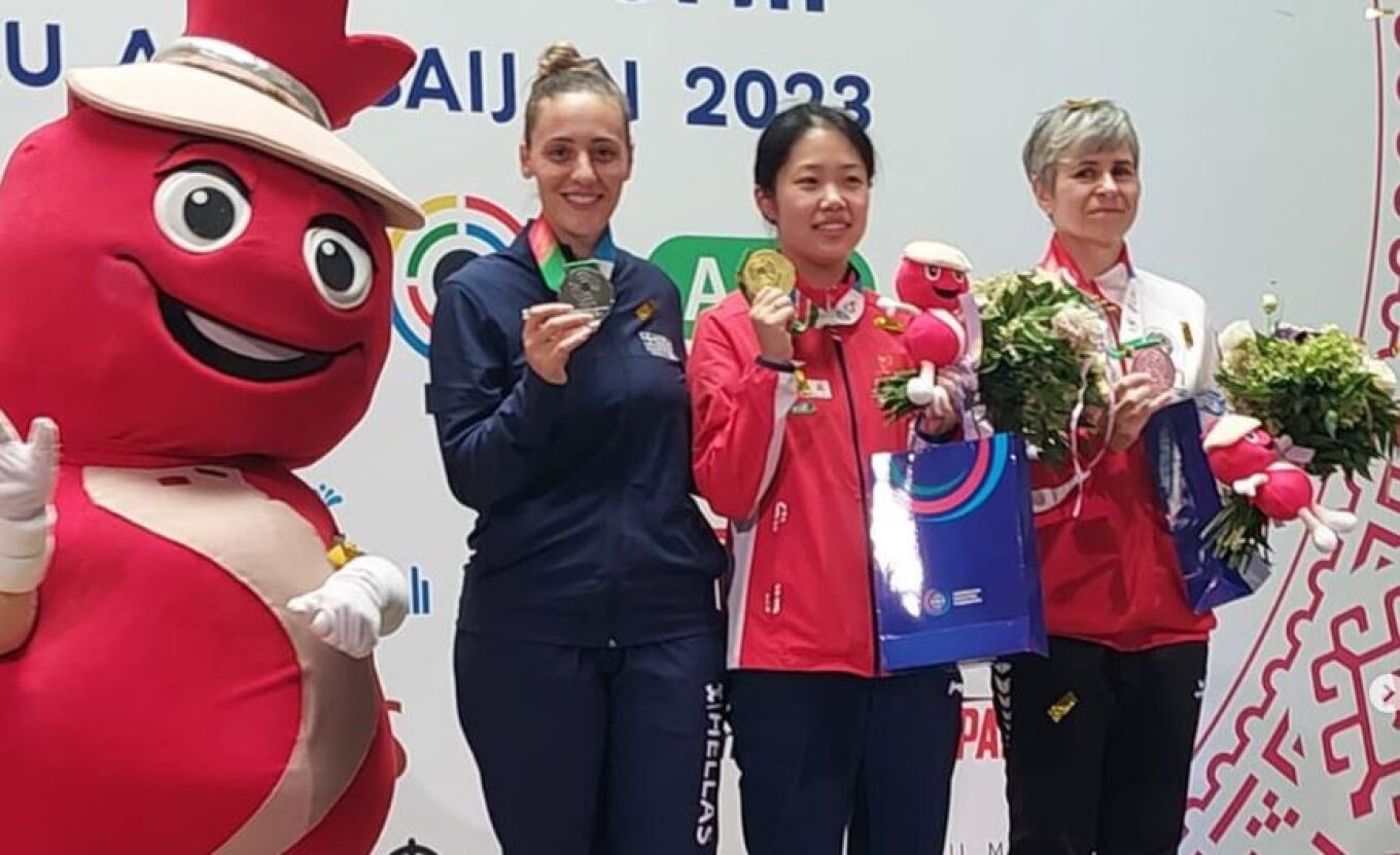 Έφτασε τα 5 μετάλλια σε Παγκόσμιο πρωτάθλημα σκοποβολής η Κορακάκη - Ασημένιο στο πιστόλι 25μ.