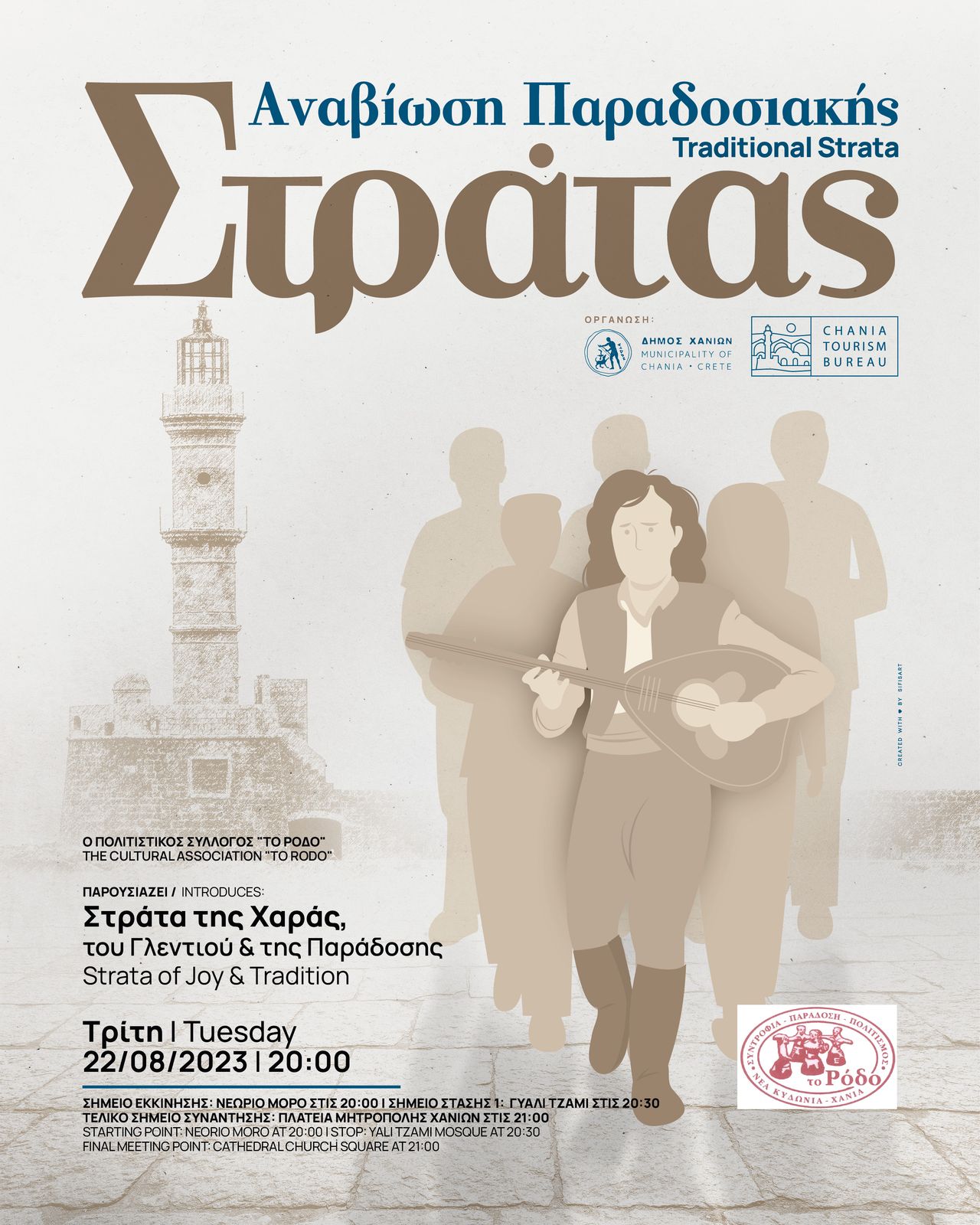 Συνεχίζεται η Παραδοσιακή Στράτα του Δήμου Χανίων – Απόψε με τον Πολιτιστικό Σύλλογο “Το Ρόδο” 