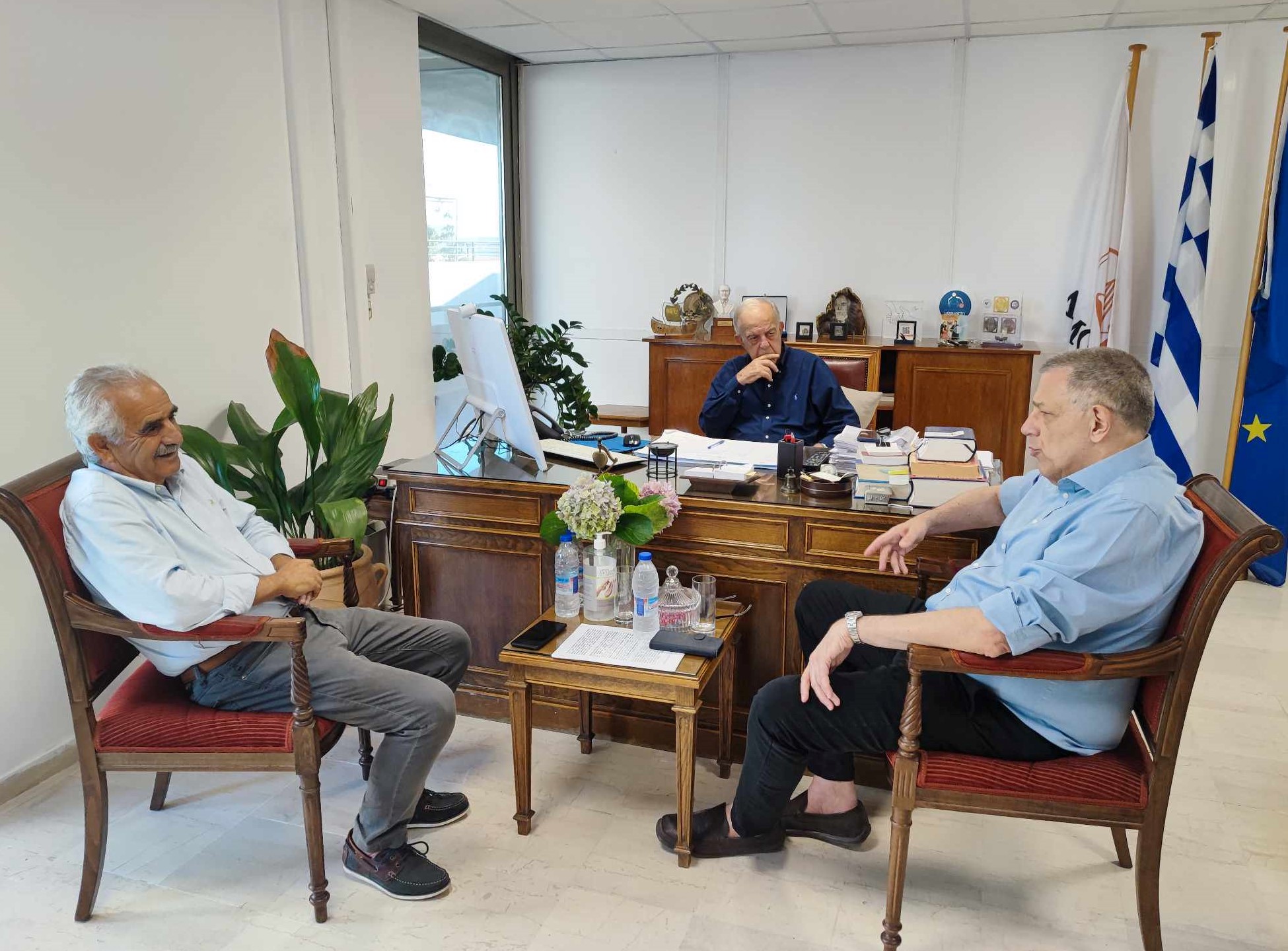 Συνάντηση Δημάρχου Ηρακλείου Βασίλη Λαμπρινού με τον Υφυπουργό Υποδομών και Μεταφορών