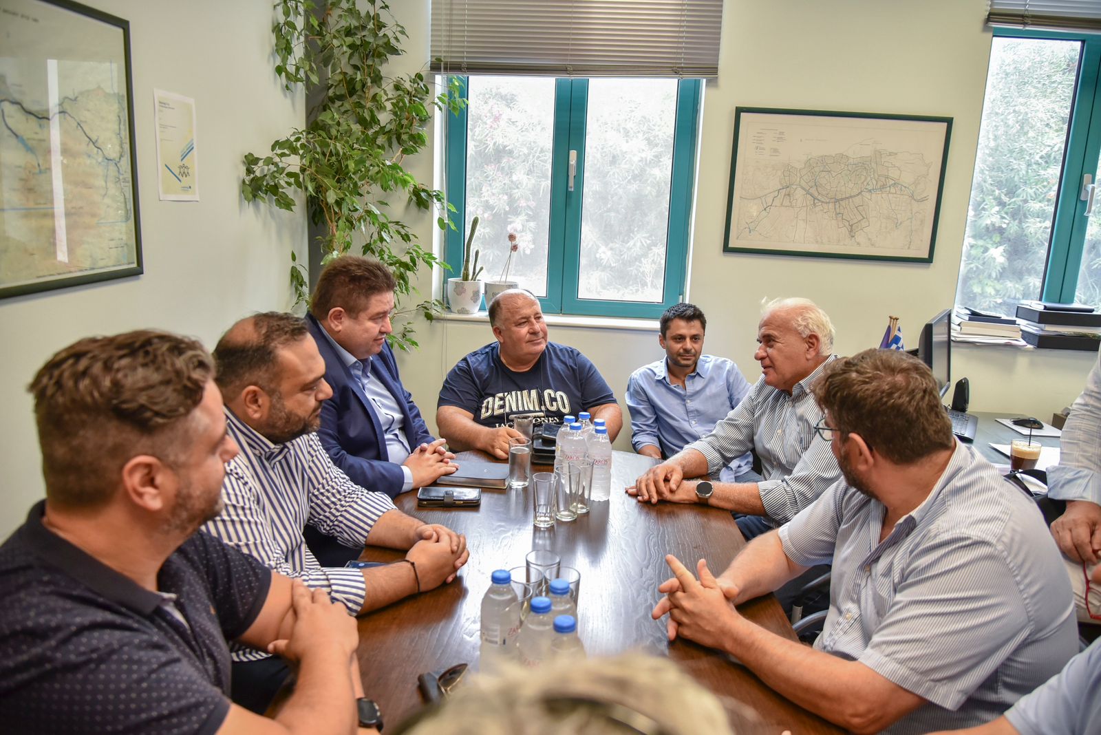 Στις εγκαταστάσεις της ΔΕΥΑΗ ο Μιχάλης Καραμαλάκης