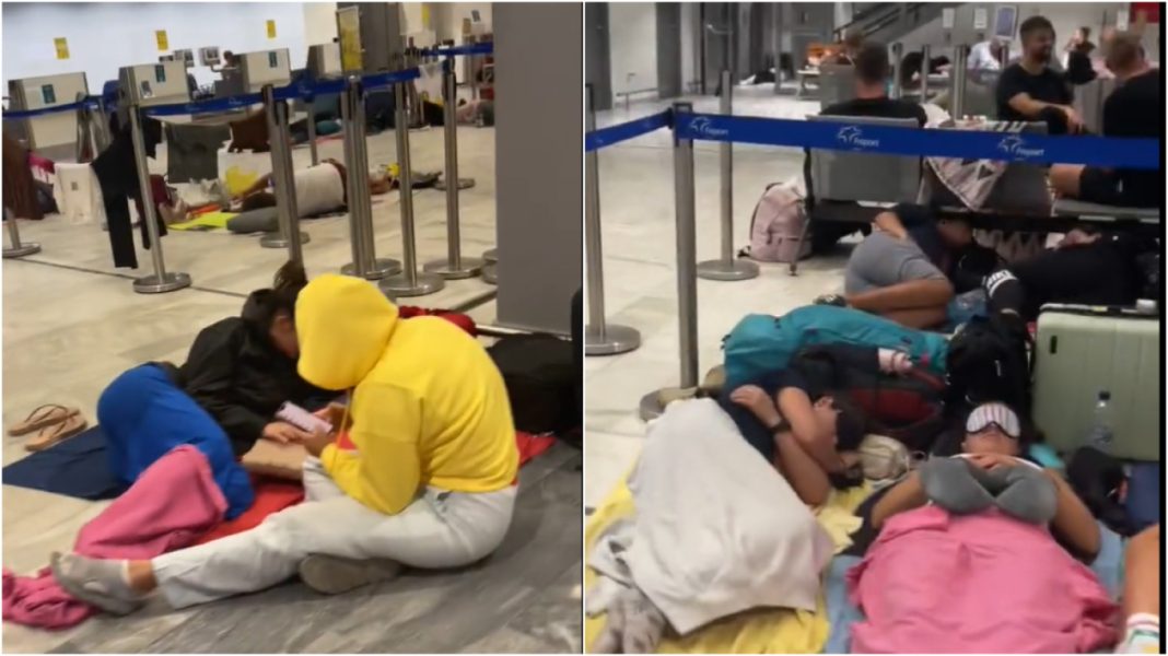 Κακοκαιρία Daniel: Κοιμούνται στο πάτωμα του αεροδρομίου Σκιάθου - «Δεν φεύγει πτήση μέχρι την Πέμπτη», λέει τουρίστας