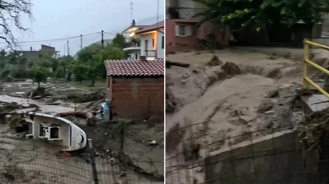 H κακοκαιρία Elias σαρώνει την Εύβοια: Πλημμυρισμένοι δρόμοι στις Ροβιές – 112 στο Μαντούδι