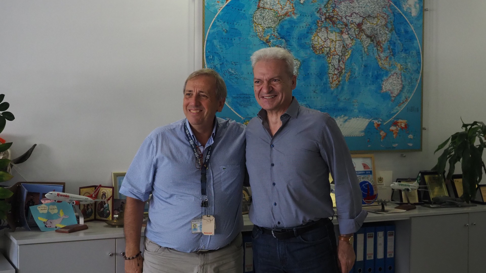 Ο Αλέξης Καλοκαιρινός στο Αεροδρόμιο «Νίκος Καζαντζάκης»