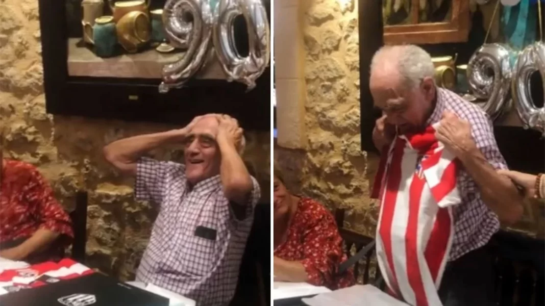 Ατλέτικο Μαδρίτης: 90χρονος παππούς παίρνει δώρο φανέλα της ομάδας και ξεσπά σε κλάματα