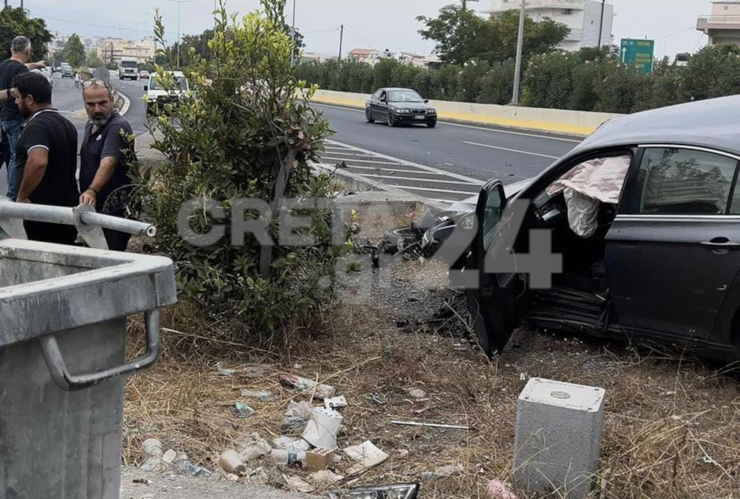 Hράκλειο: Τροχαίο στην εθνική οδό – Στο νοσοκομείο ένας άνδρας