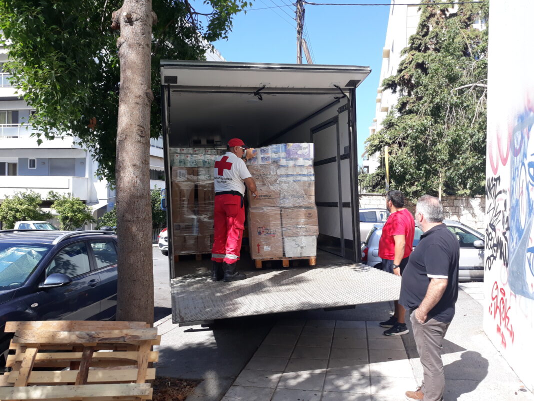 40 τόνοι ανθρωπιστικής βοήθειας από το Ηράκλειο στη Θεσσαλία