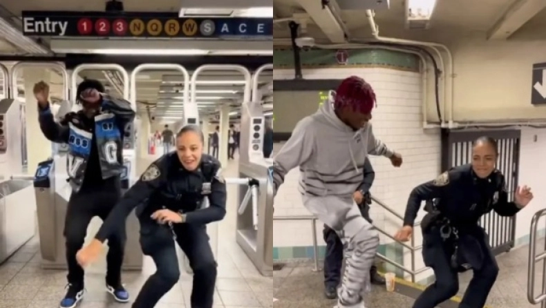 Viral η αστυνομικός που χορεύει στο μετρό της Νέας Υόρκης (βίντεο)