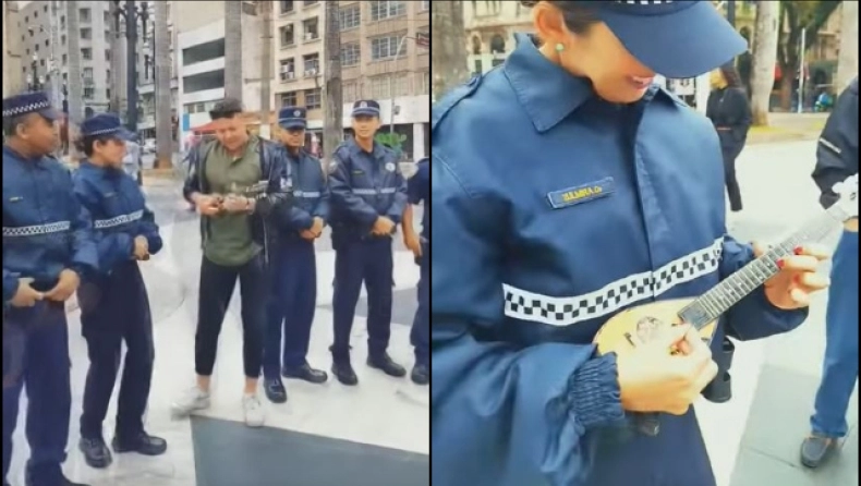 Μερακλής έδωσε το μπαγλαμαδάκι του σε αστυνομικίνα στη Βραζιλία: «Κοριτσάρα μου θα σε πάρω στην Ελλάδα, με τις χειροπέδες παρέα»