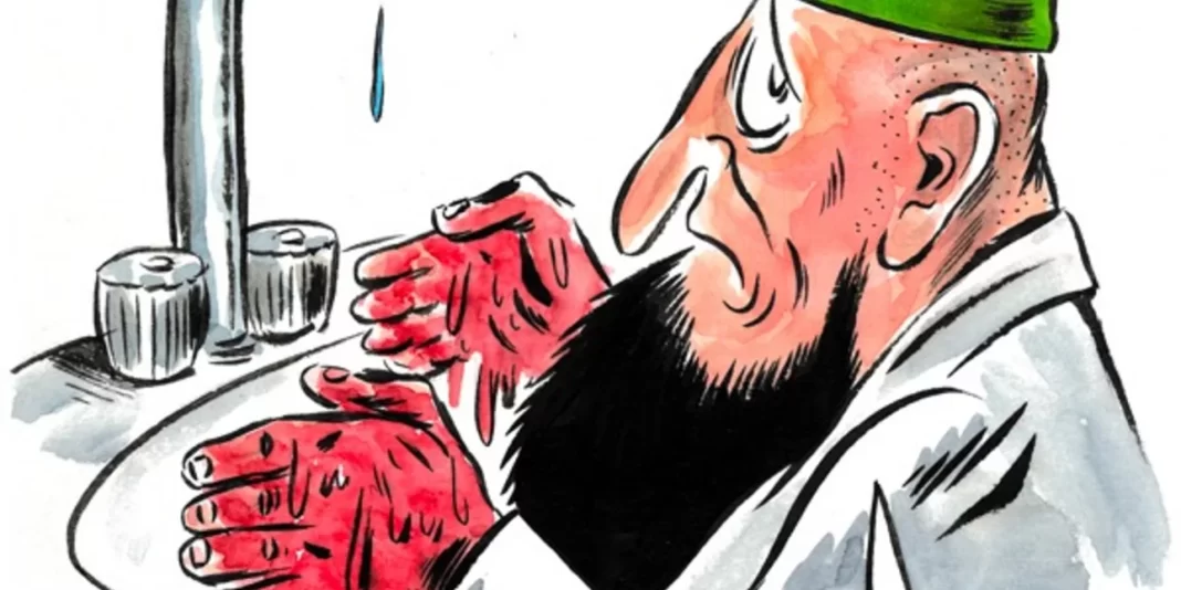 Καταπέλτης το Charlie Hebdo για την Χαμάς -Το σκίτσο με τα αιματοβαμμένα χέρια