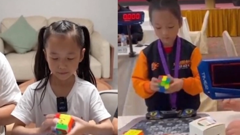 Εξάχρονο παιδί έγινε το πρώτο κορίτσι που κατάφερε να λύσει τον κύβο Rubik σε λιγότερο από έξι δευτερόλεπτα