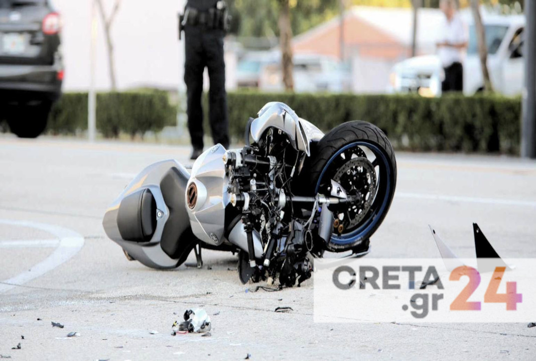 Ηράκλειο: Σε σοβαρή κατάσταση μοτοσικλετιστής μετά από τροχαίο