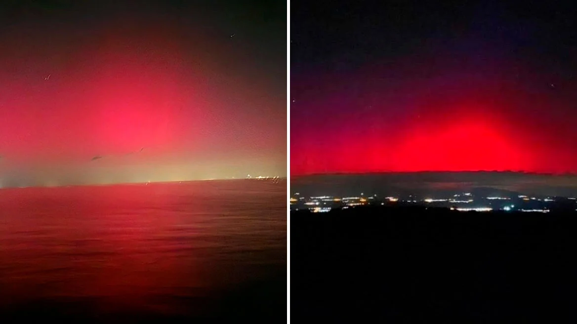 Το Βόρειο Σέλας έφτασε μέχρι την Ελλάδα: Κοκκίνησε ο ουρανός στην Κεντρική Μακεδονία