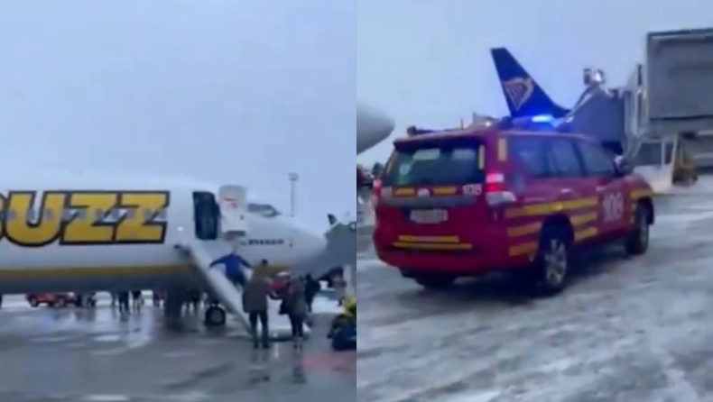Τρόμος σε πτήση προς την Κρακοβία: Επιβάτες απομακρύνονται από το αεροπλάνο χρησιμοποιώντας τσουλήθρα έκτακτης ανάγκης
