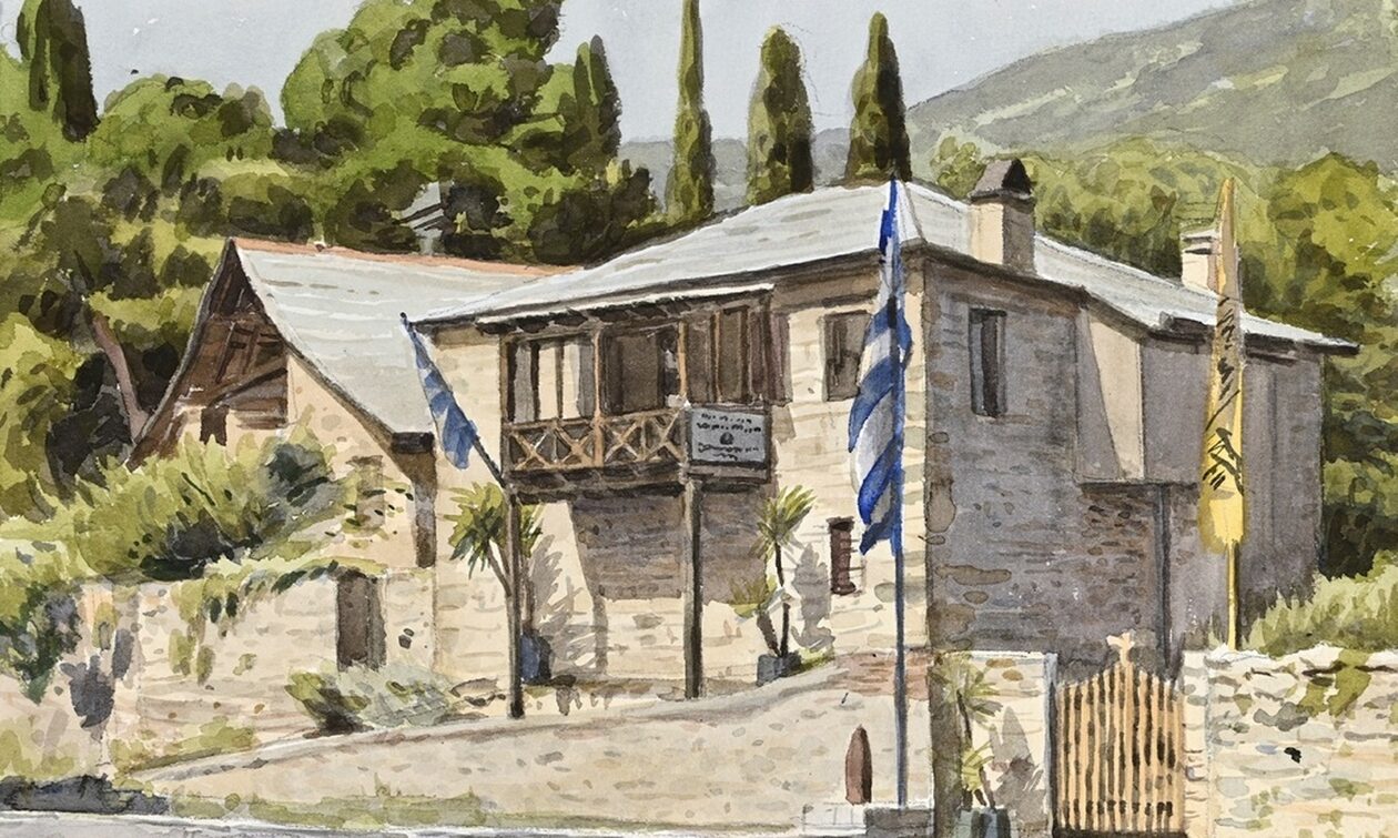«Ακουαρέλες από το Άγιον Όρος» στο μεσοπολεμικό οίκημα του ζωγράφου Κερεστετζή