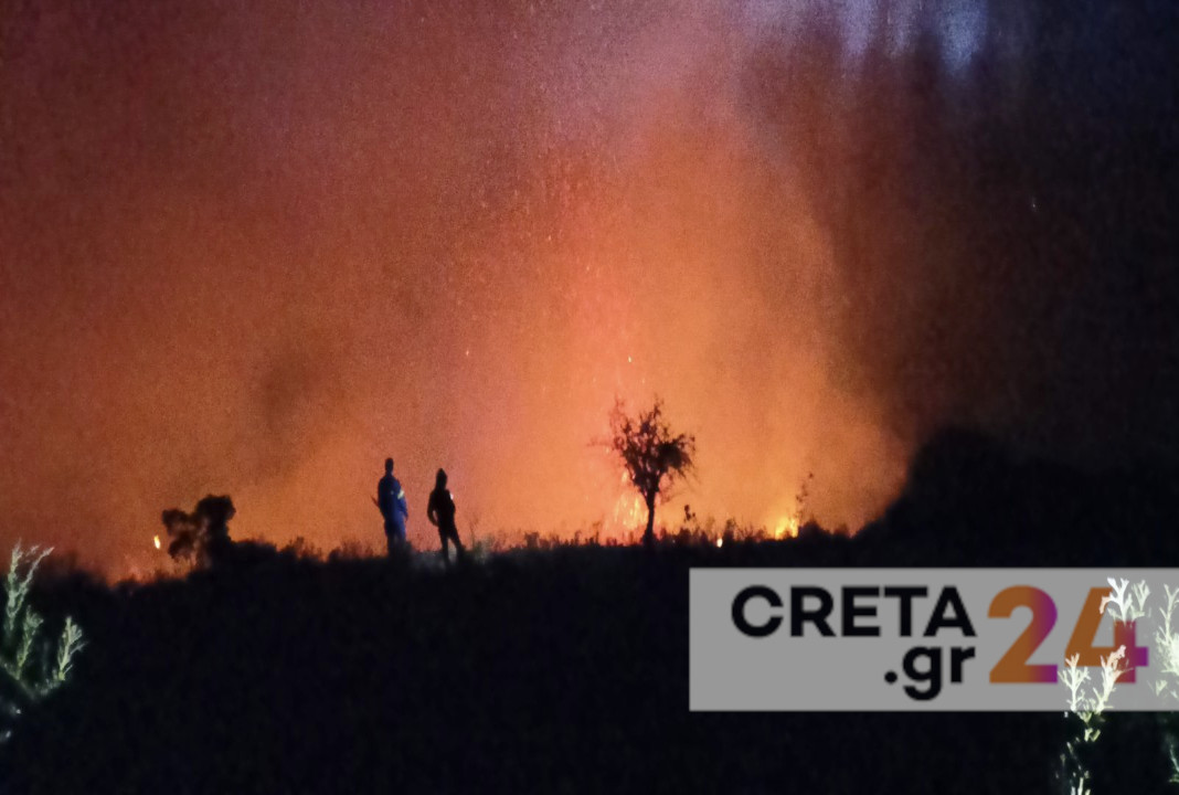 Κρήτη: Φωτιά έκανε στάχτη επτά στρέμματα