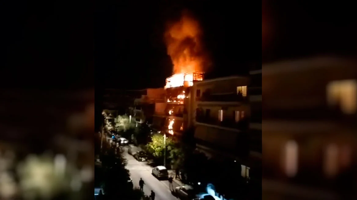 Συγκλονιστικό βίντεο από τη φωτιά σε διαμέρισμα στην οποία έχασε τη ζωή της γυναίκα