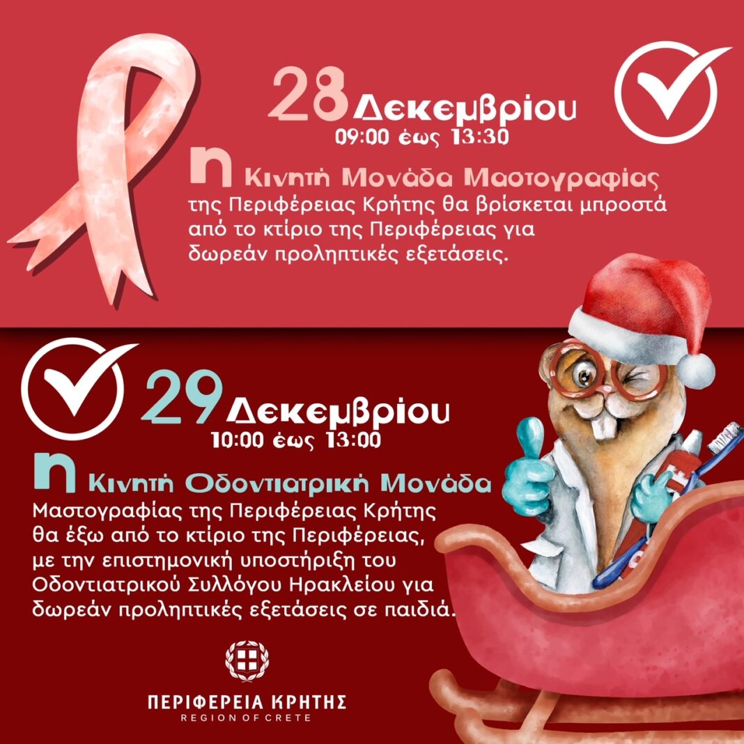 Με σύνθημα «αυτές τις γιορτές κάνε ένα δώρο αγάπης σε σένα και το παιδί σου!» οι δράσεις πρόληψης της Περιφέρειας Κρήτης