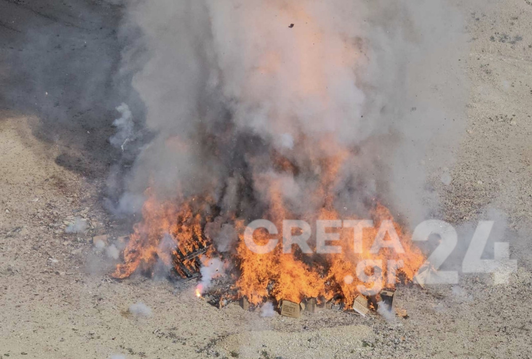 Ηράκλειο: Καταστράφηκε η μεγαλύτερη παρτίδα κροτίδων που έχει εντοπιστεί στη χώρα