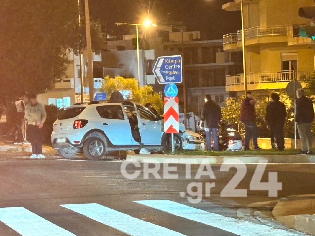Ηράκλειο: Τροχαίο ατύχημα - Συγκρούστηκαν δύο αυτοκίνητα