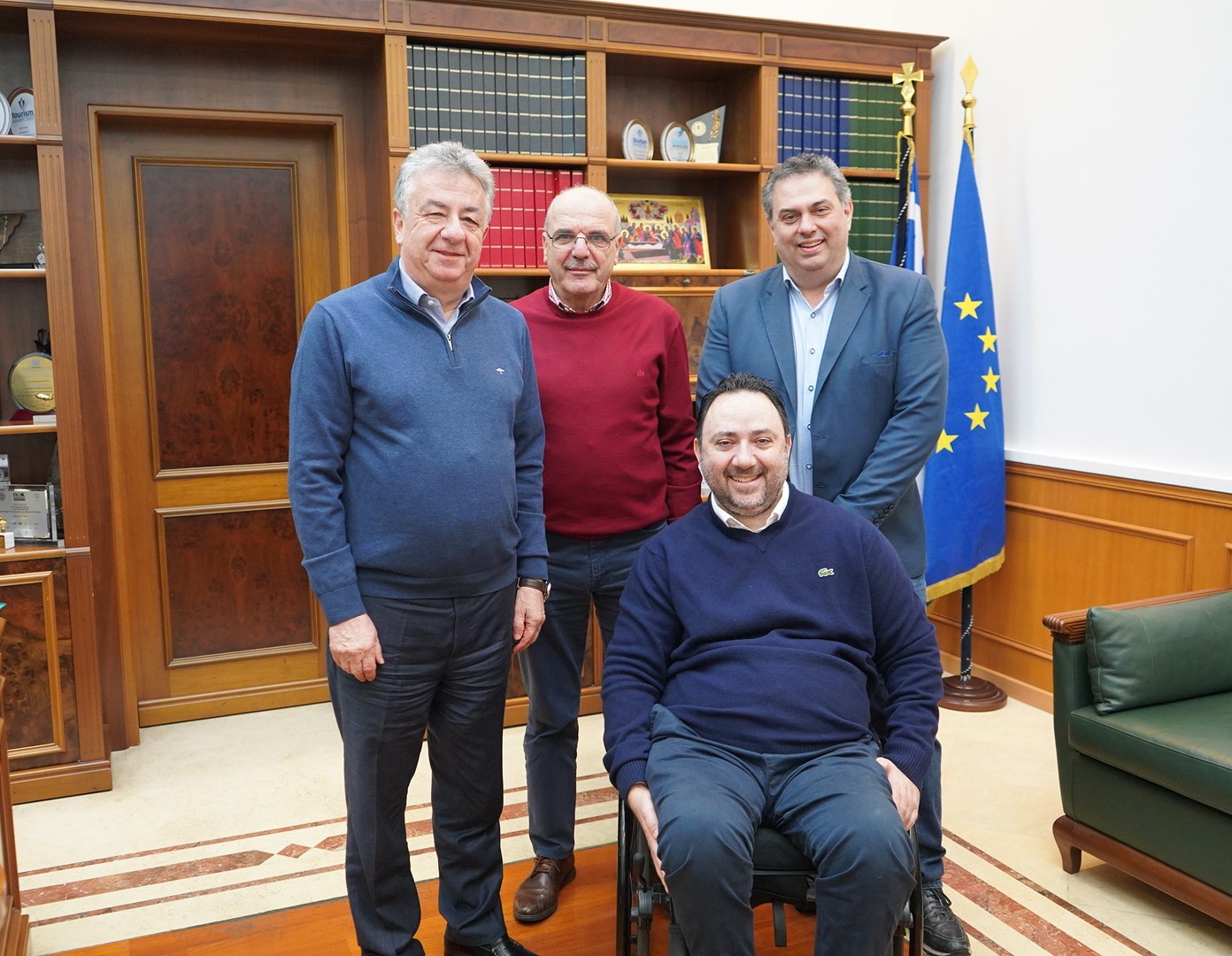 Συνάντηση Aρναουτάκη με τον Πρόεδρο της  Ελληνικής Παραολυμπιακής Επιτροπής