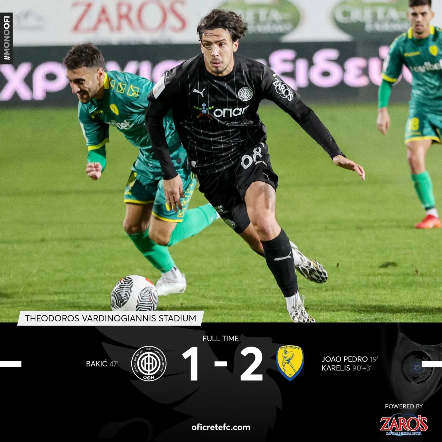 ΟΦΗ – Παναιτωλικός 1-2: Ήττα στο 94′!