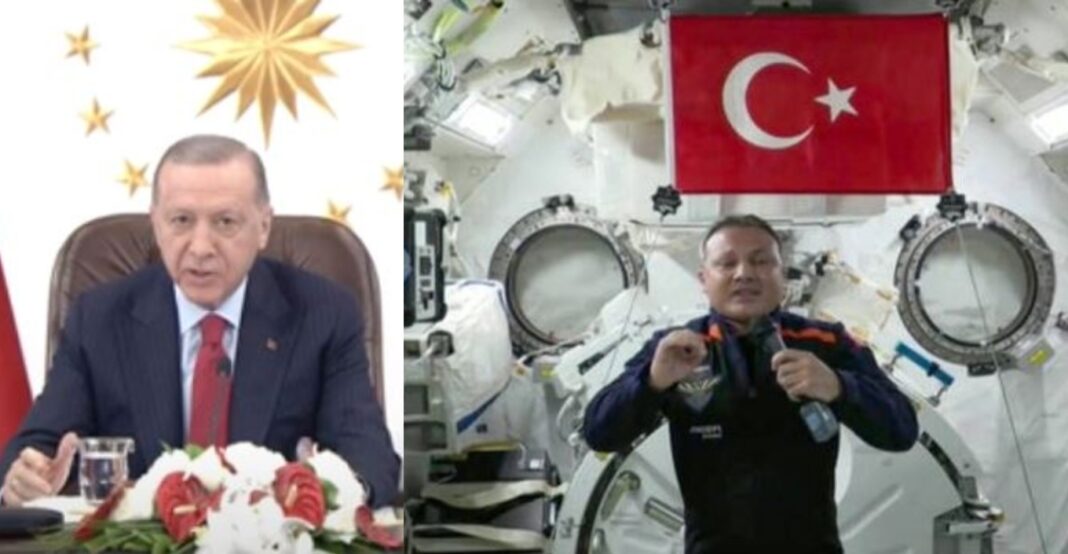 Ερντογάν σε Τούρκο αστροναύτη που πάτησε στον Διεθνή Διαστημικό Σταθμό: Ήσουν ο πρώτος μας αστροναύτης αλλά δεν θα είσαι ο τελευταίος