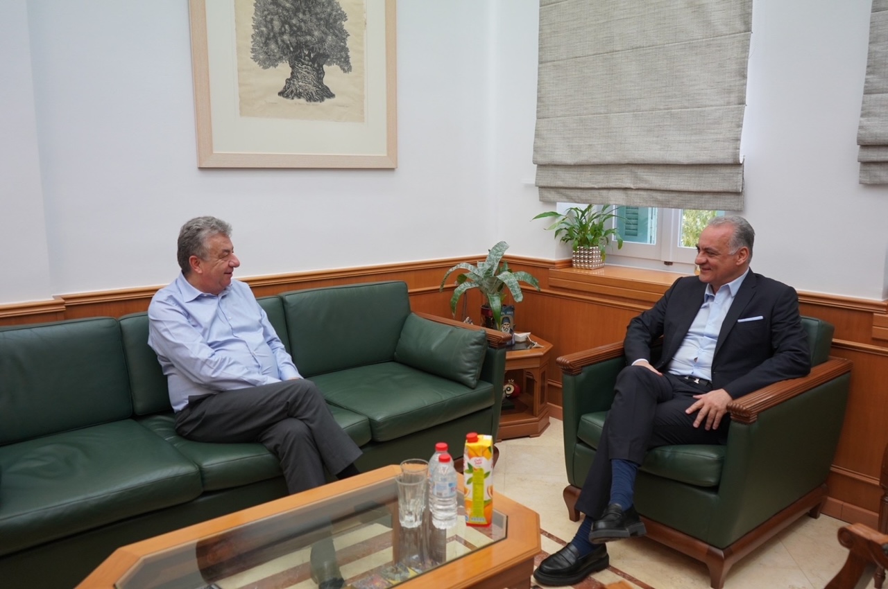 Συνάντηση Περιφερειάρχη Κρήτης με τον ευρωβουλευτή της Νέας Δημοκρατίας Μανόλη Κεφαλογιάννη