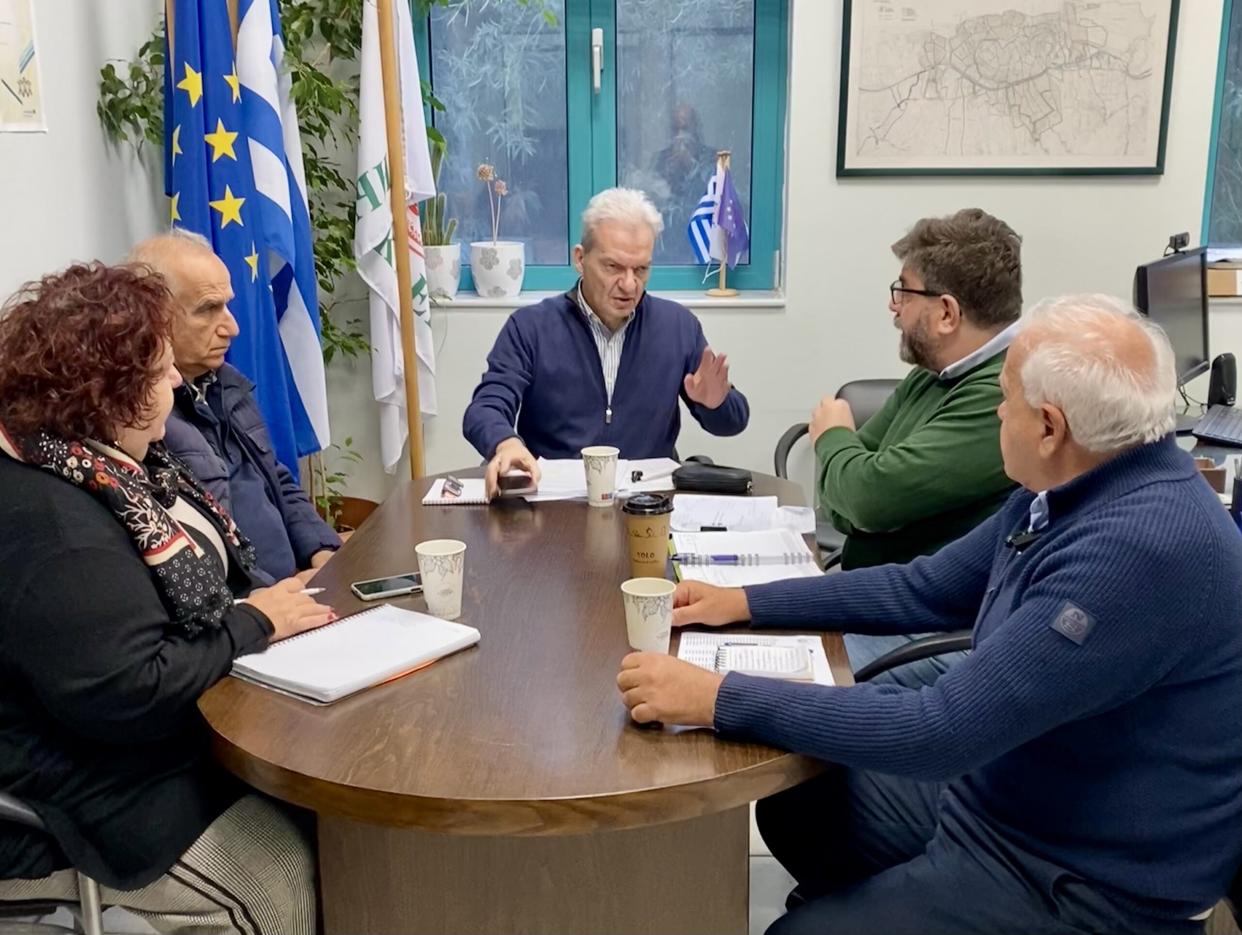 Η ομαλή υδροδότηση του Ηρακλείου στο επίκεντρο συνάντησης του Δημάρχου με τον Πρόεδρο και υπηρεσιακά στελέχη της ΔΕΥΑΗ