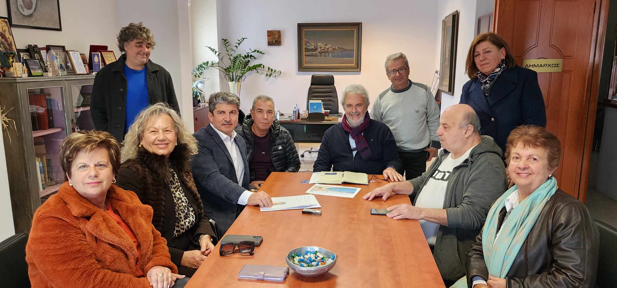 Στον δήμαρχο Σητείας το Δ.Σ. της Ομοσπονδίας Τουριστικών Καταλυμάτων Αν. Κρήτης