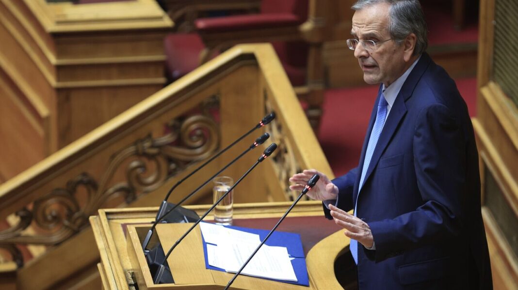 Τι είπε στους δημοσιογράφους ο Αντώνης Σαμαράς μετά την ομιλία του