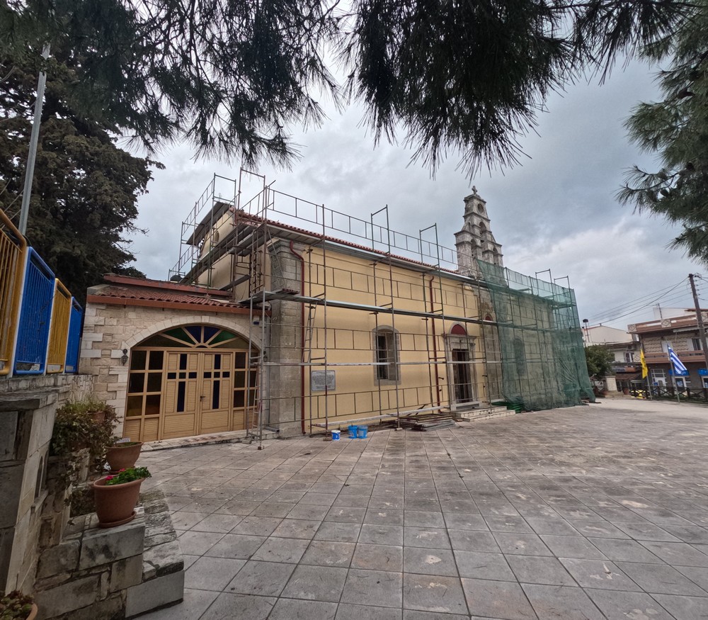 Σε εξέλιξη οι εργασίες αποκατάστασης του Ιερού Ναού Αγίας Βαρβάρας