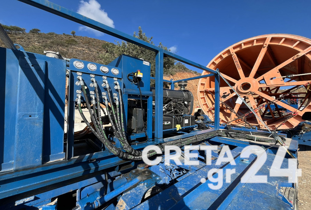 Σε 33 σημεία οι ζημιές σε μηχάνημα για το έργο της ηλεκτρικής διασύνδεσης Κρήτης-Αττικής (εικόνες)