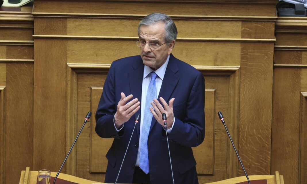 Στο βήμα της Βουλής ο Αντώνης Σαμαράς: «Αλλάζουν τον ίδιο τον ορισμό την οικογένειας»