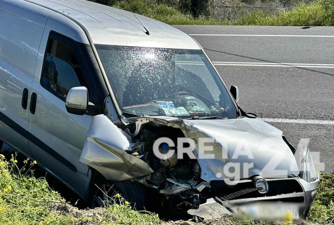 Ηράκλειο: Δύο τραυματίες μετά από σύγκρουση οχημάτων