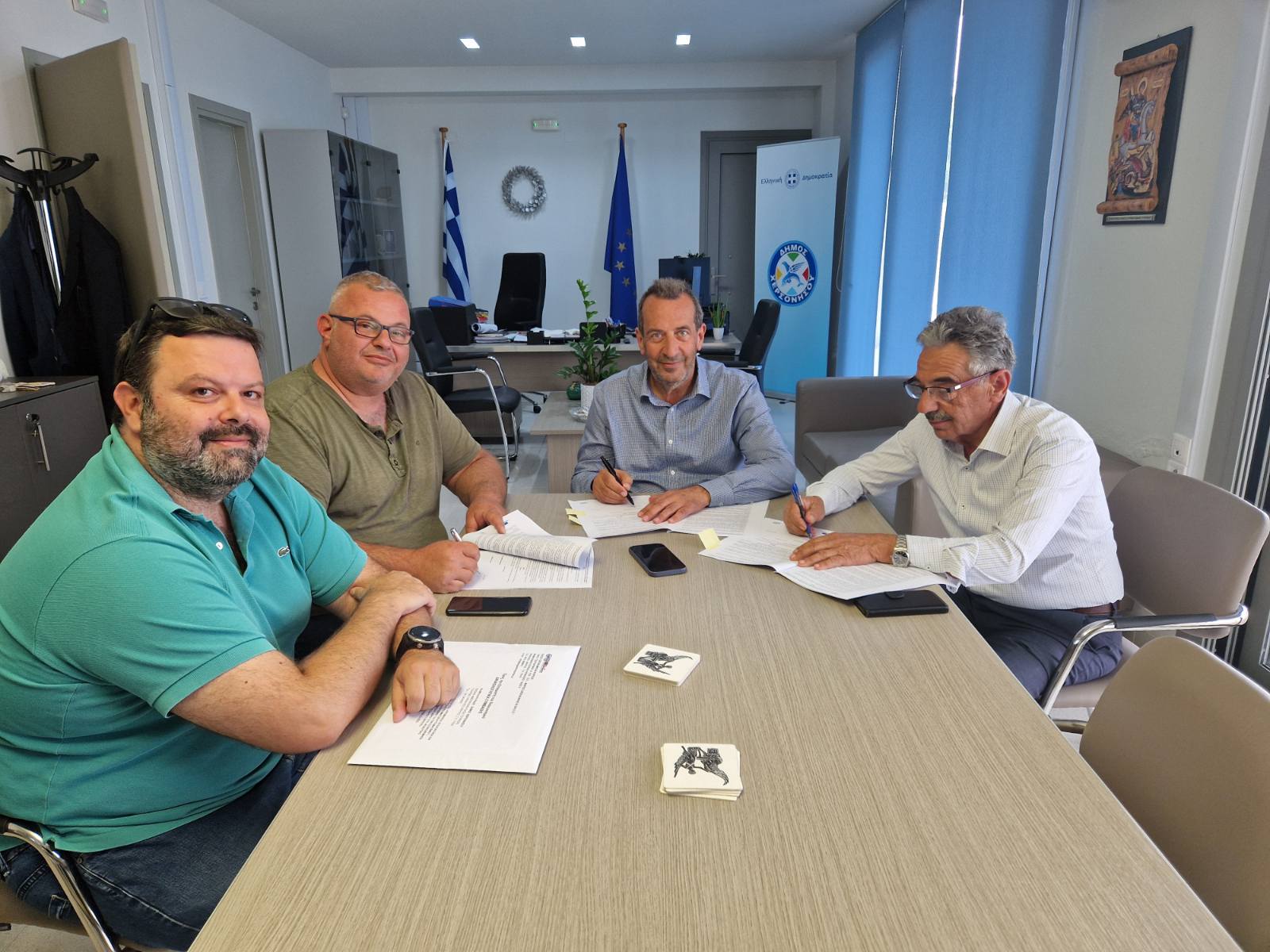 Υπεγράφη η σύμβαση για την εγκατάσταση συστήματος τηλεμετρίας στο αρδευτικό δίκτυο του Δήμο Χερσονήσου