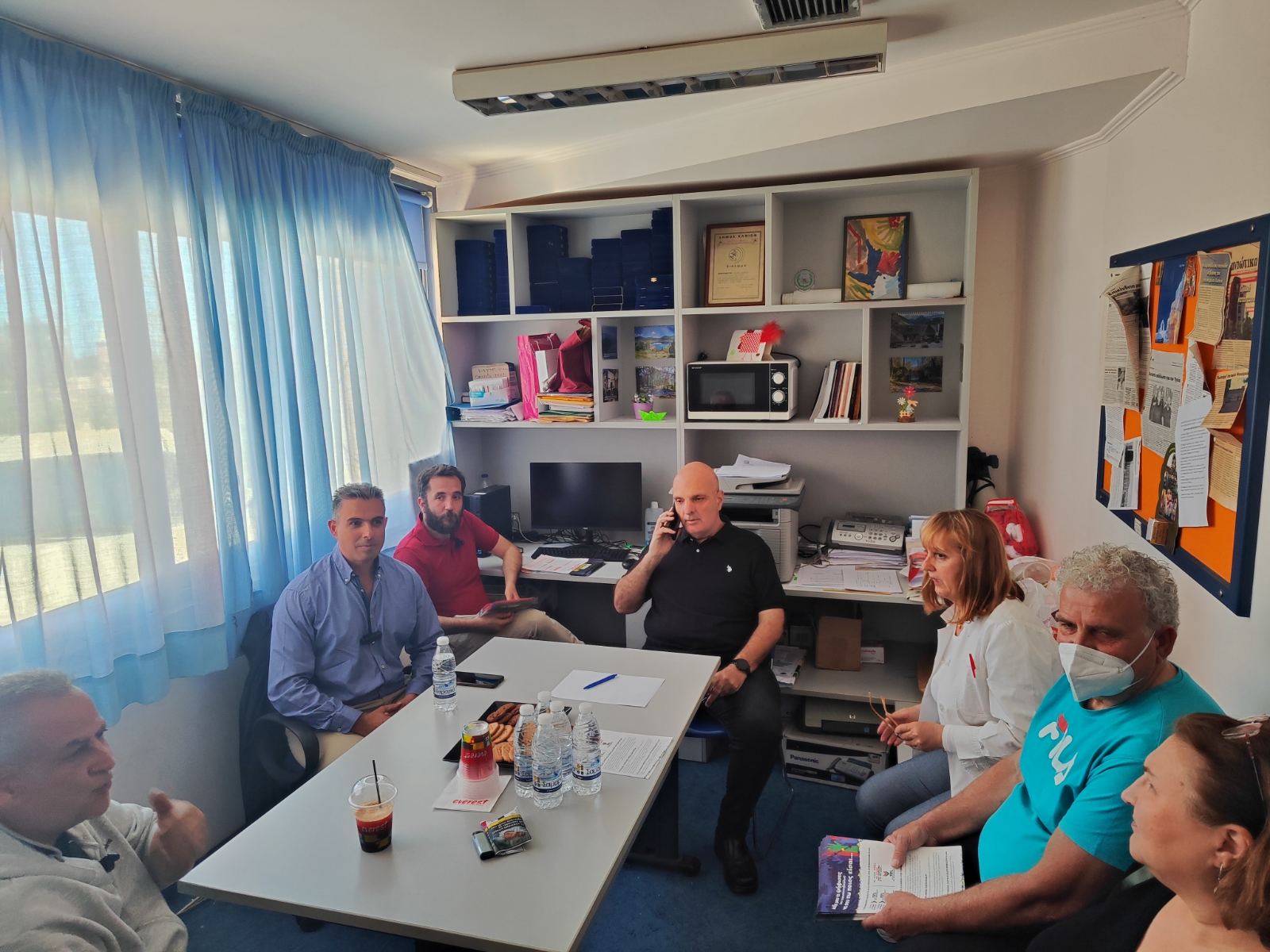 Περιοδεία του υποψήφιου ευρωβουλευτή του ΚΚΕ, Σάββα Βασιλειάδη στο Γενικό Νοσοκομείο Χανίων