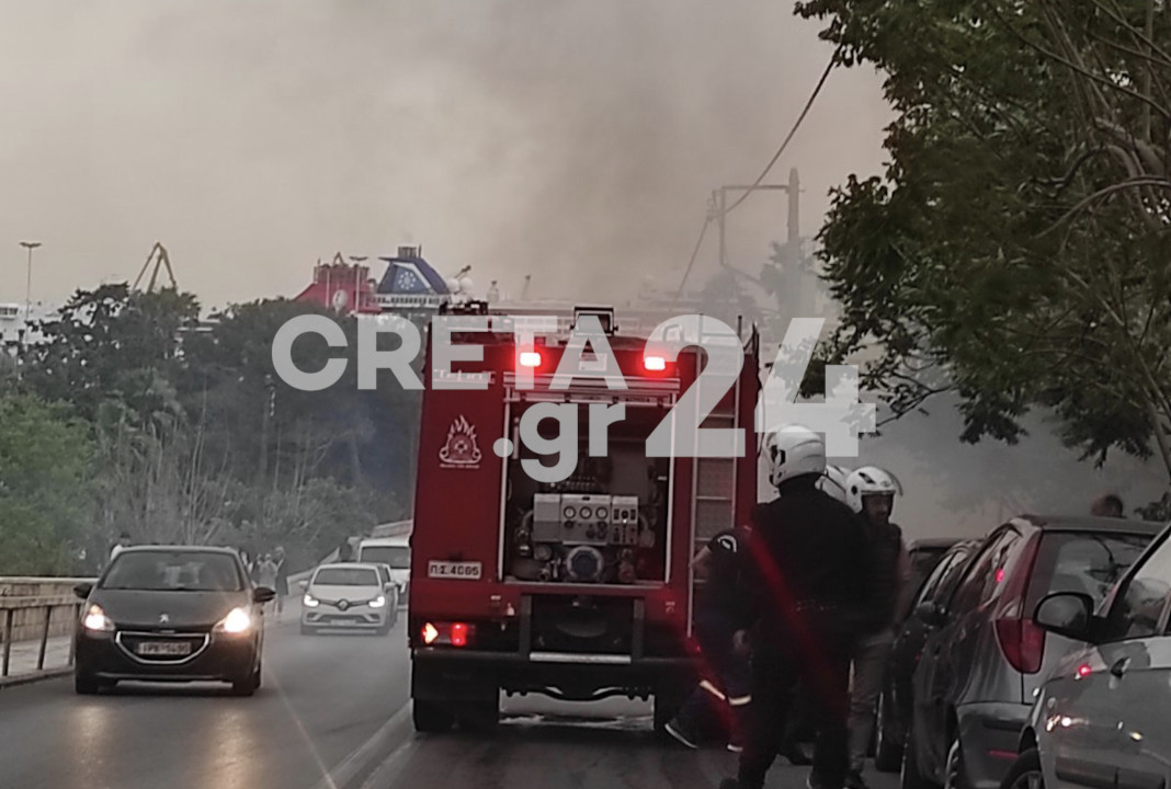 Hράκλειο: Αναστάτωση από φωτιά στο κέντρο