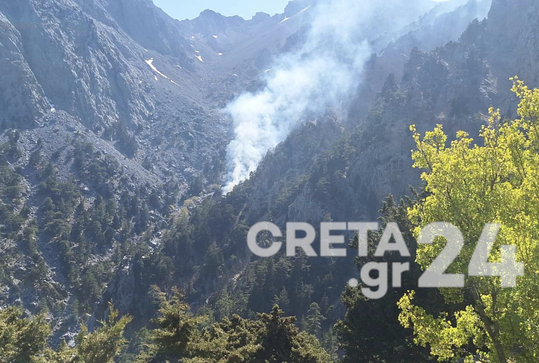 Κρήτη: Πυρκαγιά σε δύσβατο σημείο – Ισχυρές πυροσβεστικές δυνάμεις και ελικόπτερο στην επιχείρηση κατάσβεσης